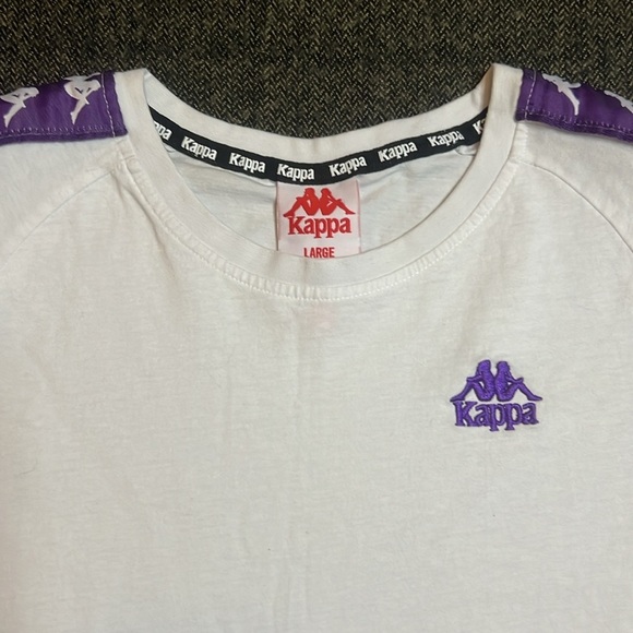 Kappa White and Purple T-Shirt sz L - Picture 2 of 8